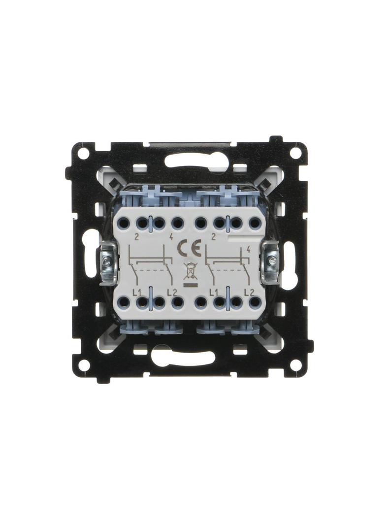 Simon 55 Łącznik krzyżowy podwójny bez piktogramu szybkozłączka Aluminium mat TW7/2.01/X/143 KONTAKT