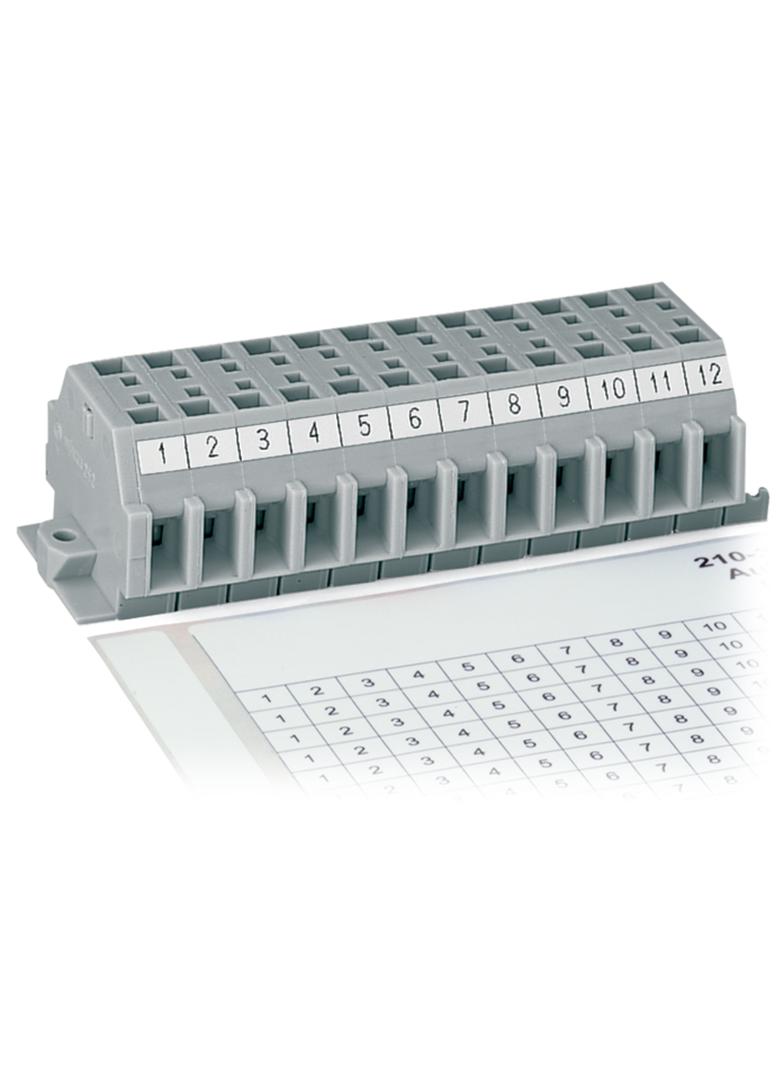 karta z oznacznikami samoprzylepnymi 1...12 raster 6 mm