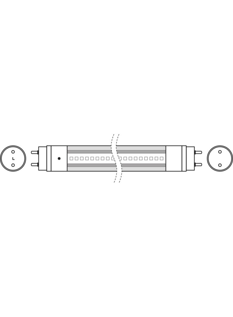 Tuba LED T8 ENTRY 1500mm 20W 865 220-240V EM
