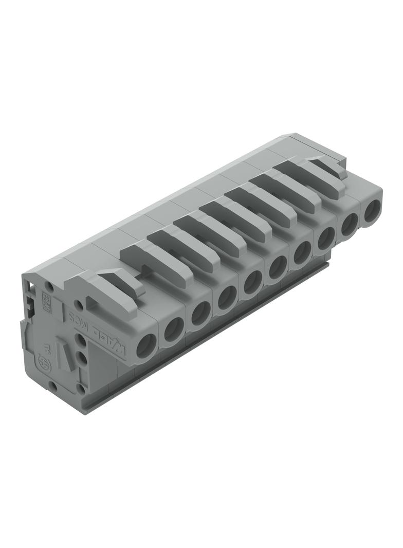 MCS-MIDI Classic gniazdo kątowe 10-bieg. szare raster 5 mm /50szt./ WAGO