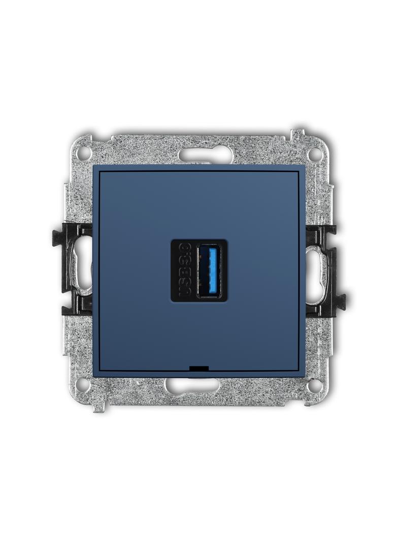 ICON Mechamizm gniazda pojedyncze USB typ A-A 3.0 navy blue 64IGUSBBO-5 KARLIK