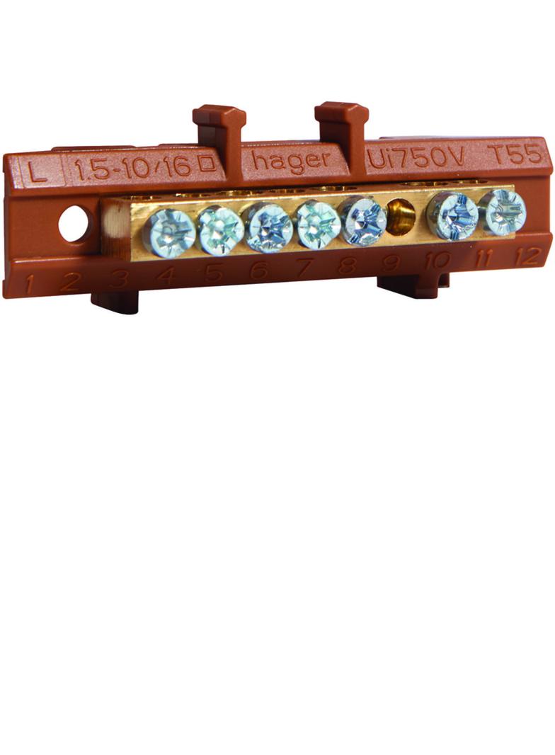 Listwa przyłączeniowa z cokołem fazowa 3x16+4x10 mm2 KM07L HAGER