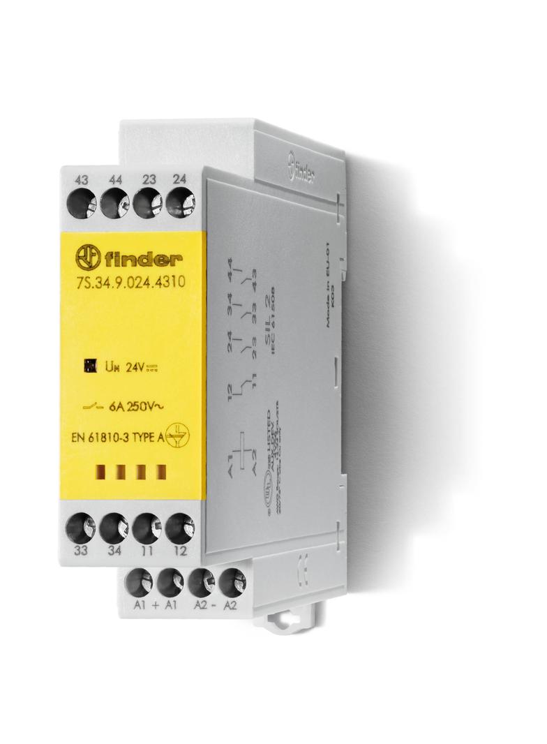 Przekaźnik z mechanicznie sprzężonymi zestykami 3 Z + 1 R; 6A; 24V; zacisk śrubowy