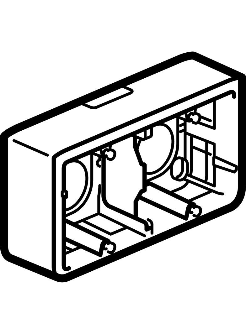MOSAIC PUSZKA NATYNKOWA - 4,5 LUB 2X2 MODUŁY POZIOMO 40MM DO UCHYTU 0802 52, Legrand