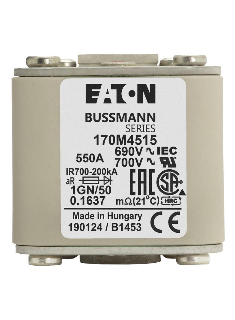 FUSE 550A 690V 1GN/50 AR UC Wkładka szybka 550A AC 690V rozmiar 1 53x69x51 mm aR IEC UL w 170M4515 E