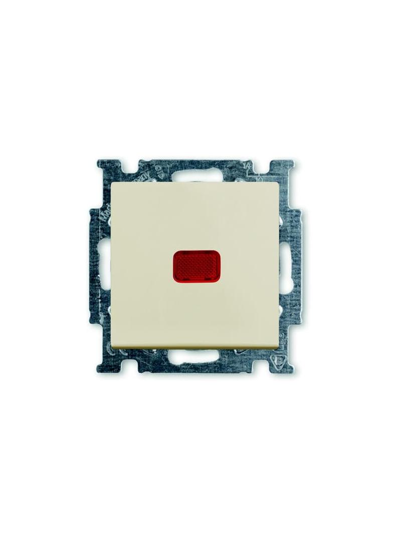 BASIC55 Wyłącznik z klawiszem schodowy z zaciskiem N, Z lampką neonową kremowy