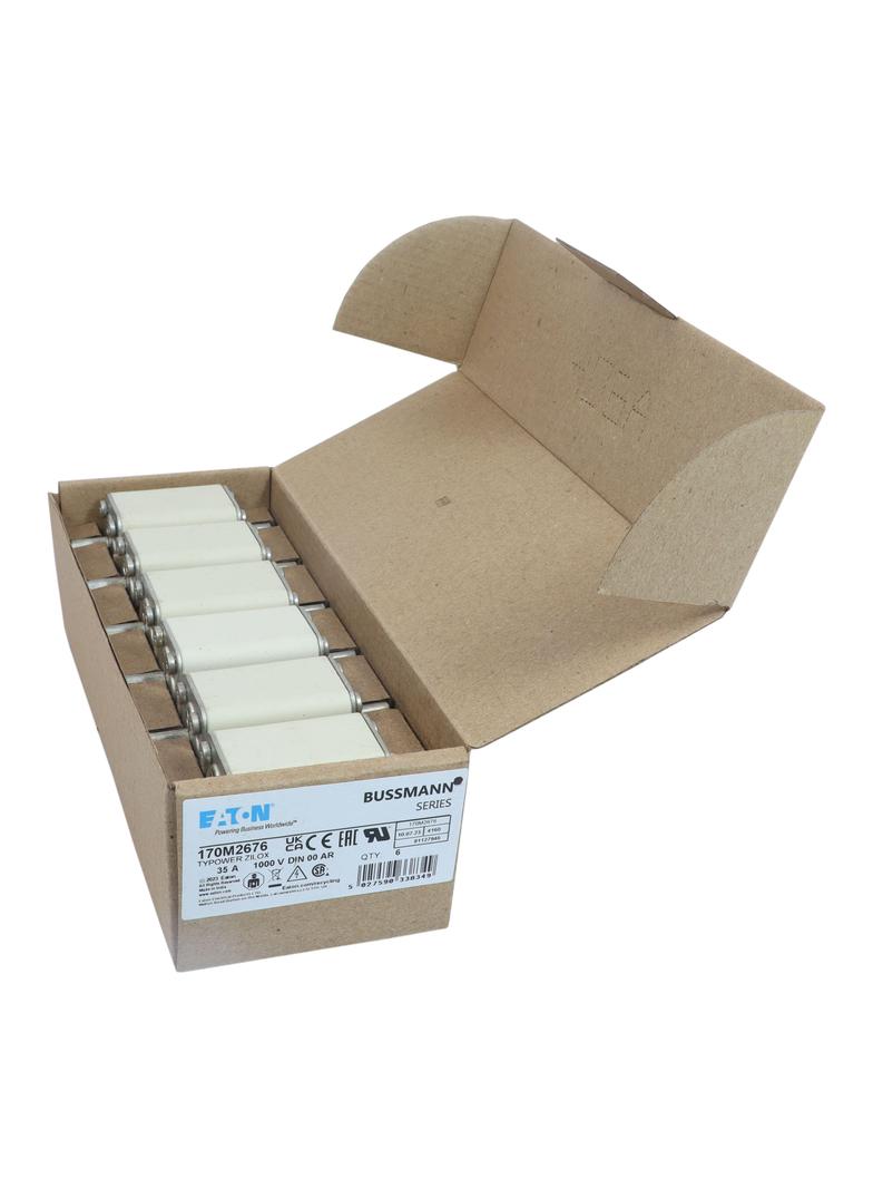 35A 1000V aR DIN 00 TYPE T FUSE Wkładka szybka 35A AC 1000V DIN 00 aR DIN IEC nieizolowane 170M2676