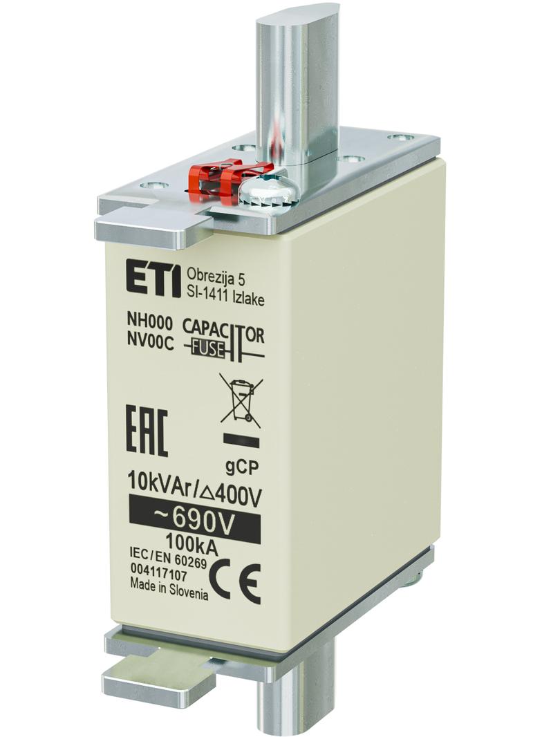 Wkładka topikowa NH kondensatorowa NH000 WT-00C gCP 10kVAr/690V 004117107 ETI