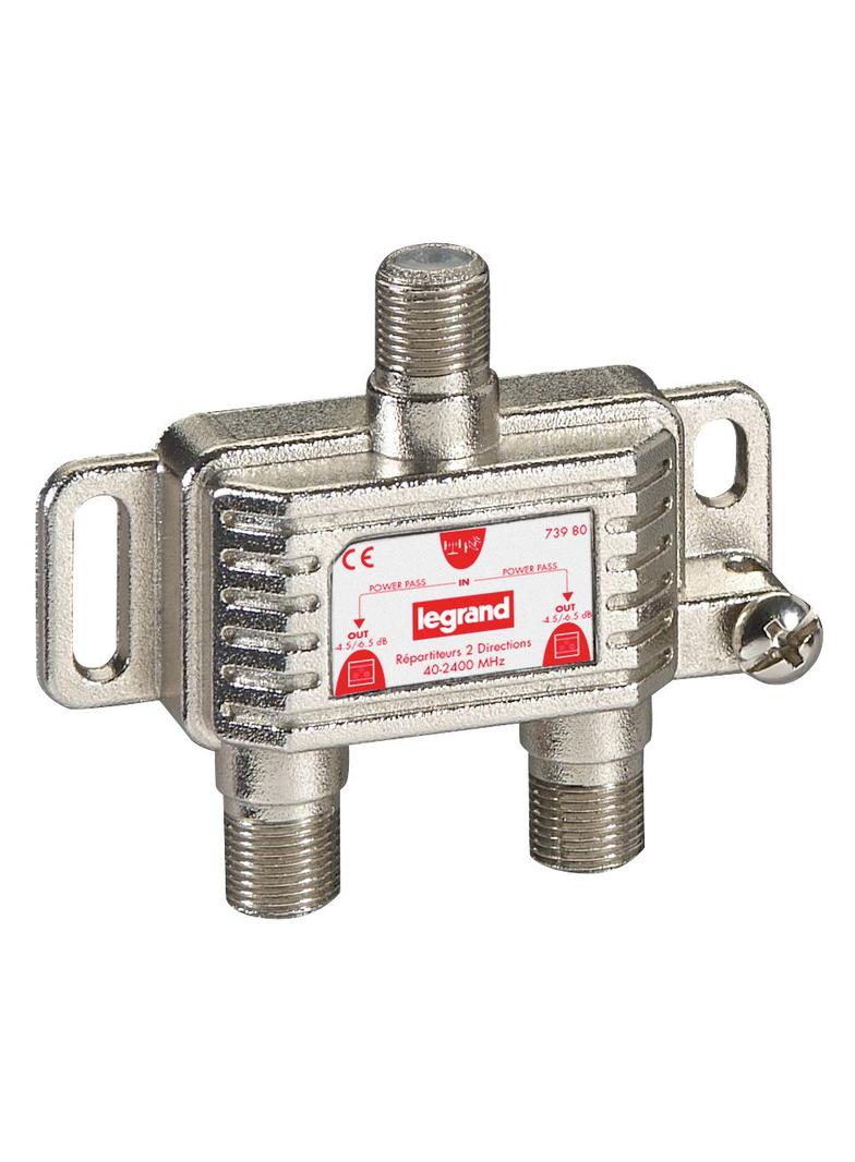 ROZDZIELACZ SYGNAŁU TV NAZIEMNEJ I SATELITARNEJ, TŁUMIENIE 4.5 DB, Legrand