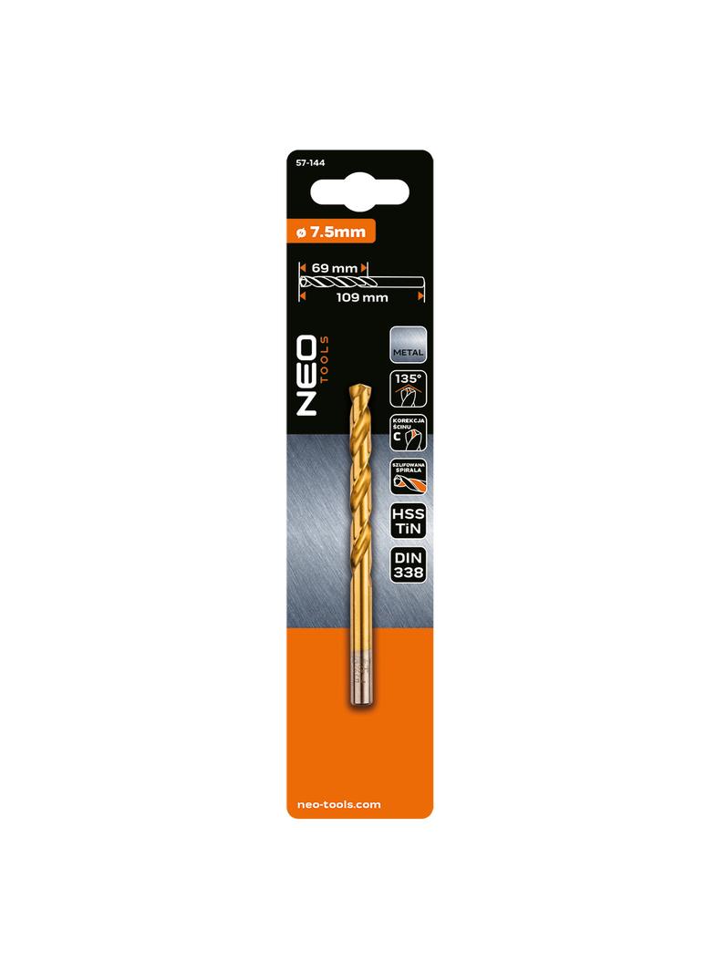 Wiertło do metalu HSS-TiN 7,5mm GRAPHITE 57H144 GTX 57-144 GTX Poland