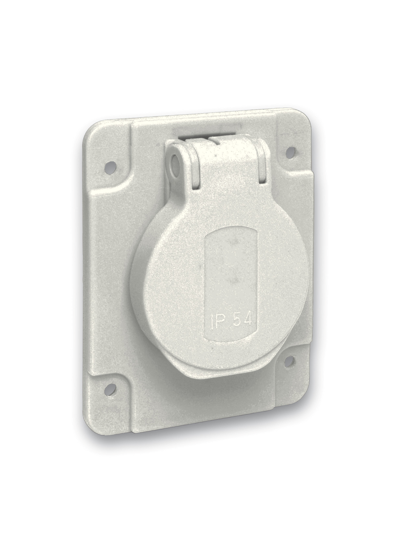 Gniazdo Pratika 65X85 czarne IP54 220V 2PT PKS61G