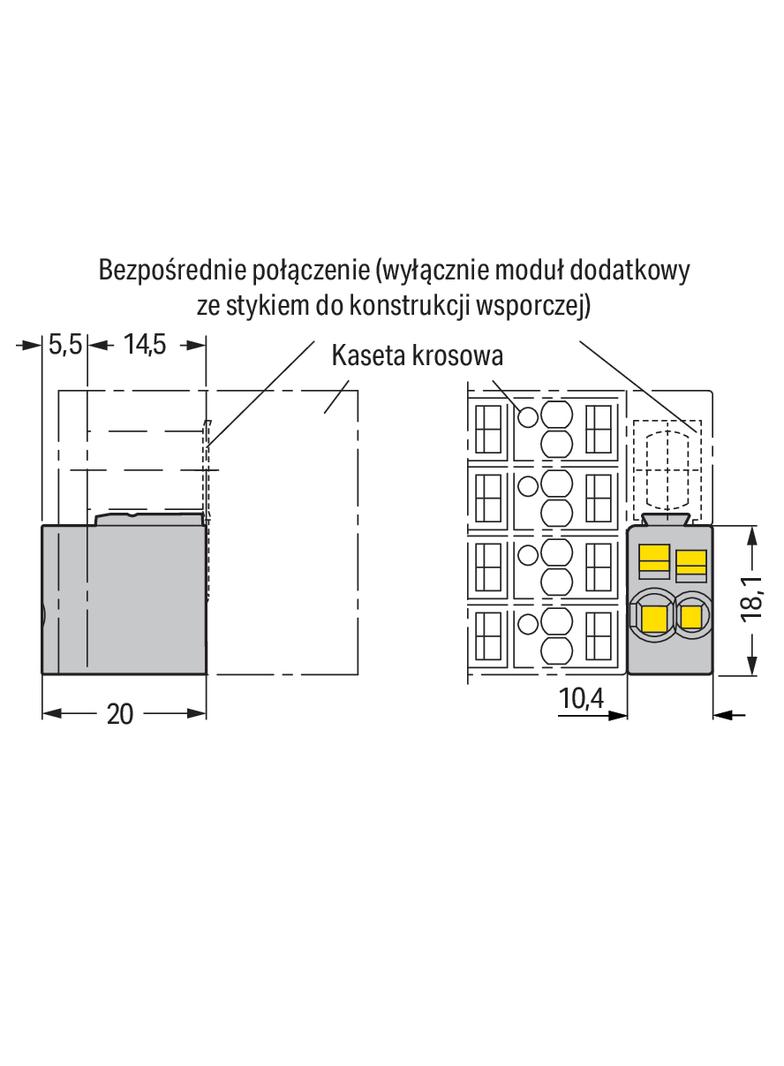moduł dodatkowy do krosownic biały