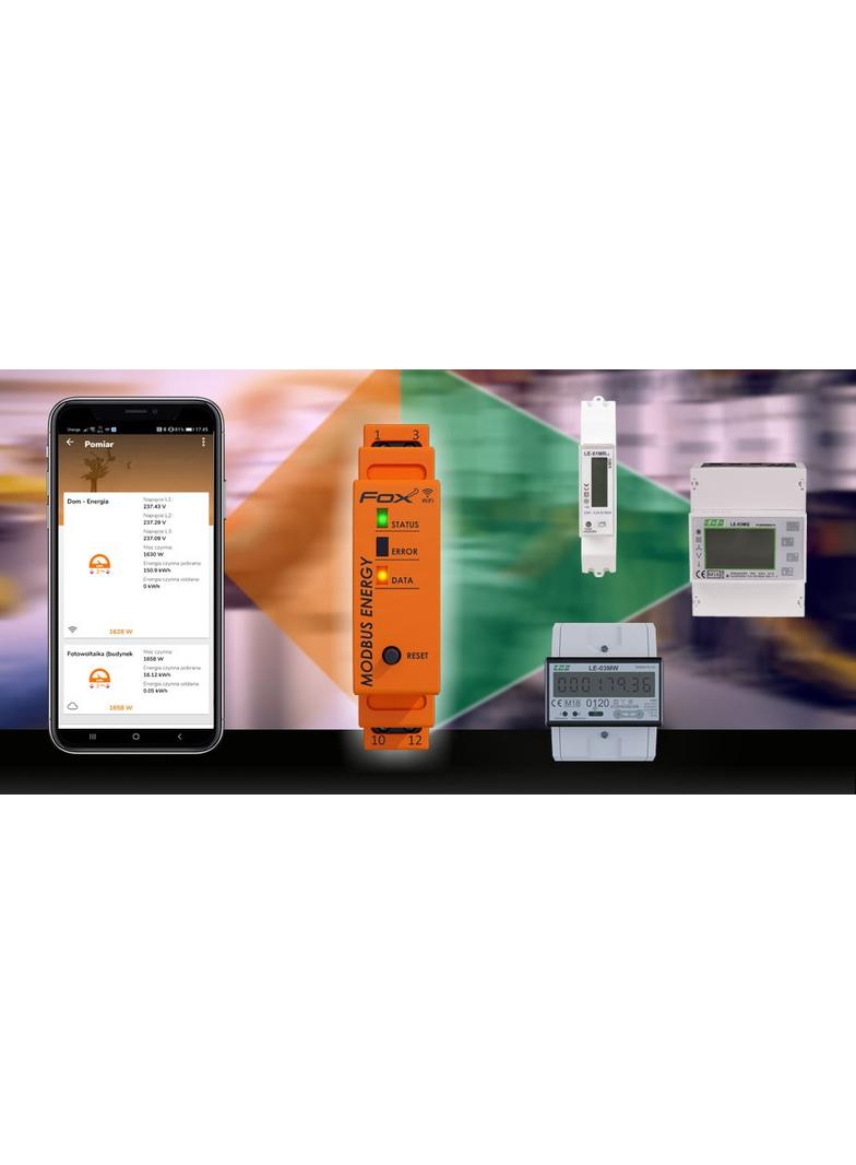 Integrator liczników energii. MODBUS RTU WI-MODBUS-D F&F