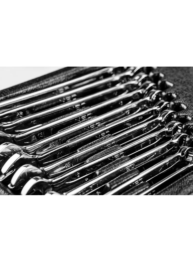 Klucze płasko-oczkowe 6-19 mm, zestaw 14 szt., wkładka