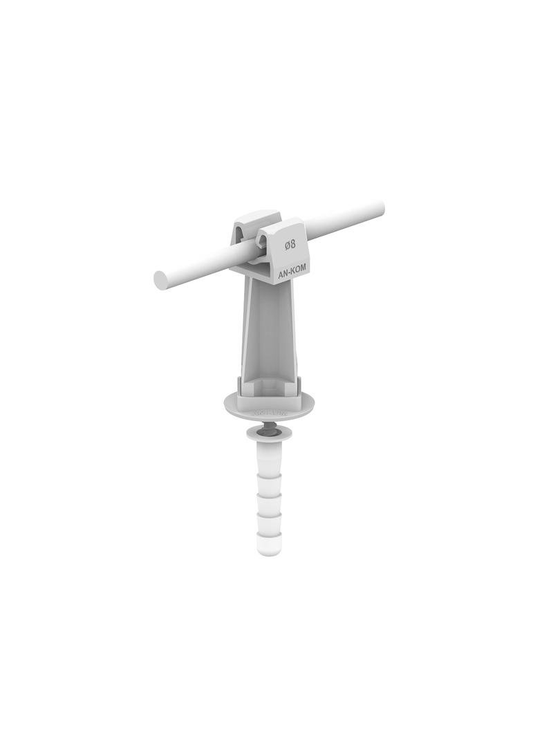 AN-59G/S/ Uchw.na dr.wkręc.z podst.plast. H=7cm - szary