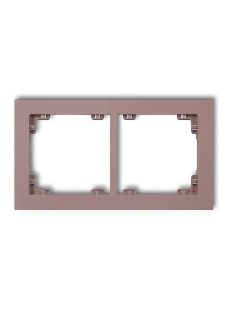 DECO Ramka uniwerstalna podwójna z tworzywa DECO Pastel Matt lawendowy