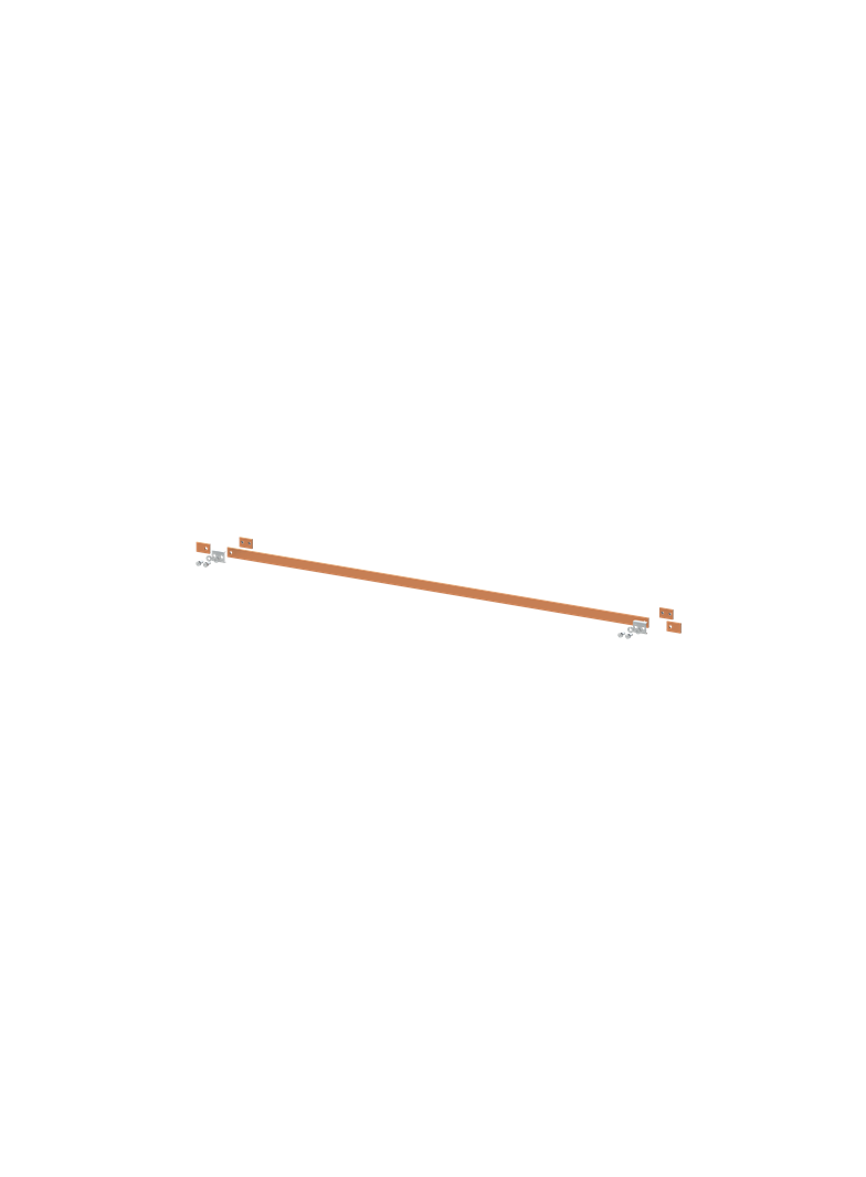 ZX2347 Szyna miedziana 30x5mm szerokość 6PW 1500mm V2, A2 (do samodzielnego montażu)