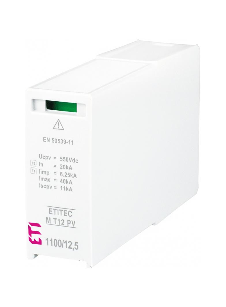MOD. M T12 PV 750/10 Moduł wymienny do ogran.przepięć Typ1,T2 (kl.B,C) do systemów PV