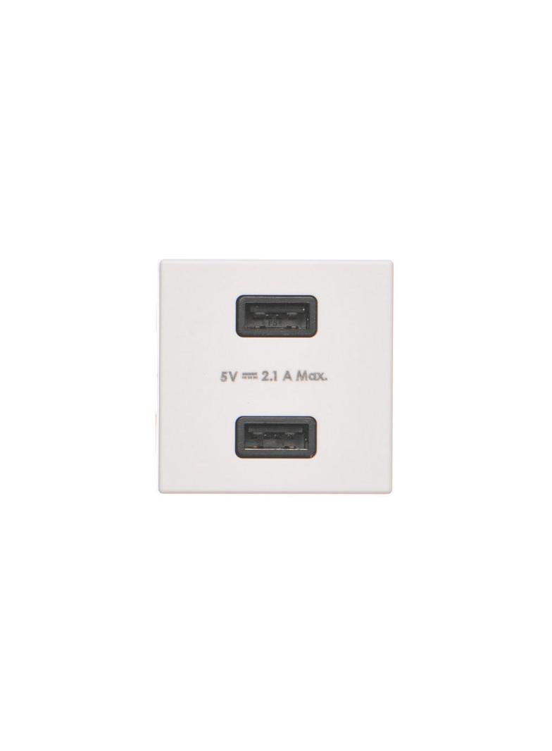 Simon Connect USB ładowarka K45 (45x45) gniazdo typ A 5V/21A czysta biel