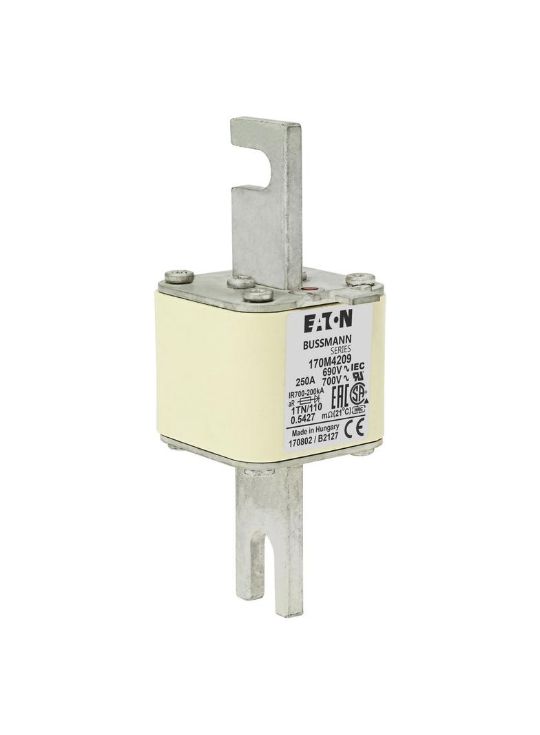 250A 690V 1TN/110 aR INDICATOR FUSE Wkładka szybka 250A AC 690V DIN 1 53x66x138 mm aR DI 170M4209 EA