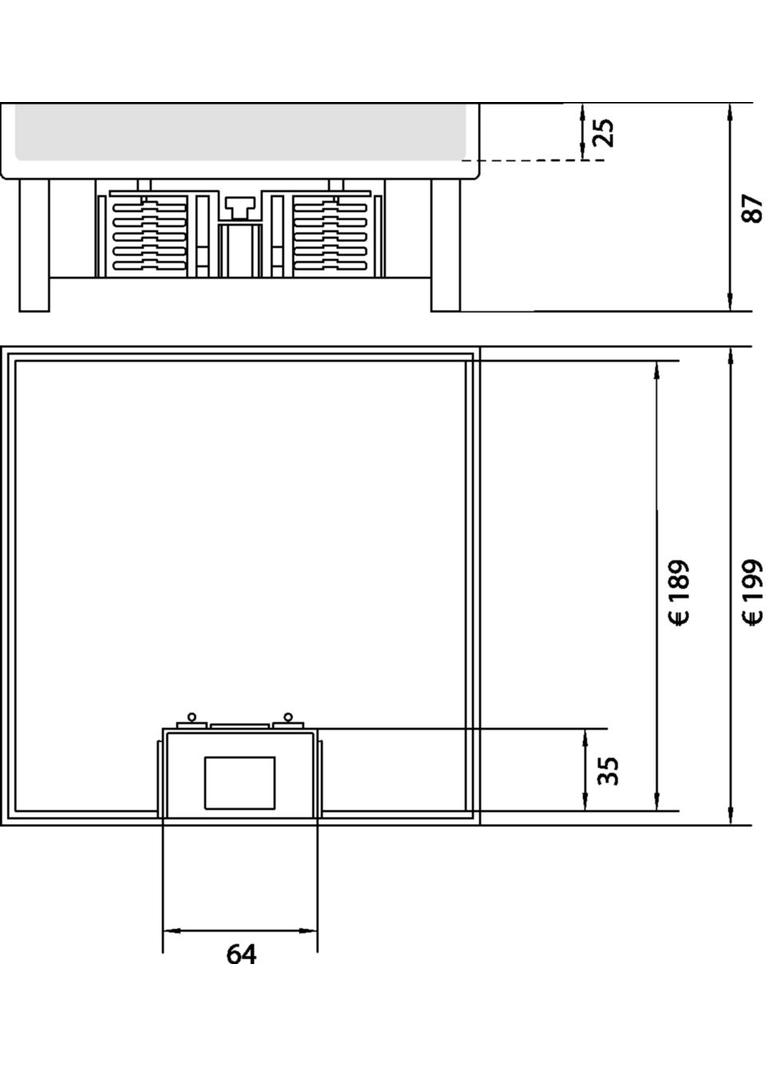 tehalit.VE-EE Pokrywa uchylna IP30 5kN EKQ06 200x200 25mm stal nierdzewna EKQ060LE25 HAGER