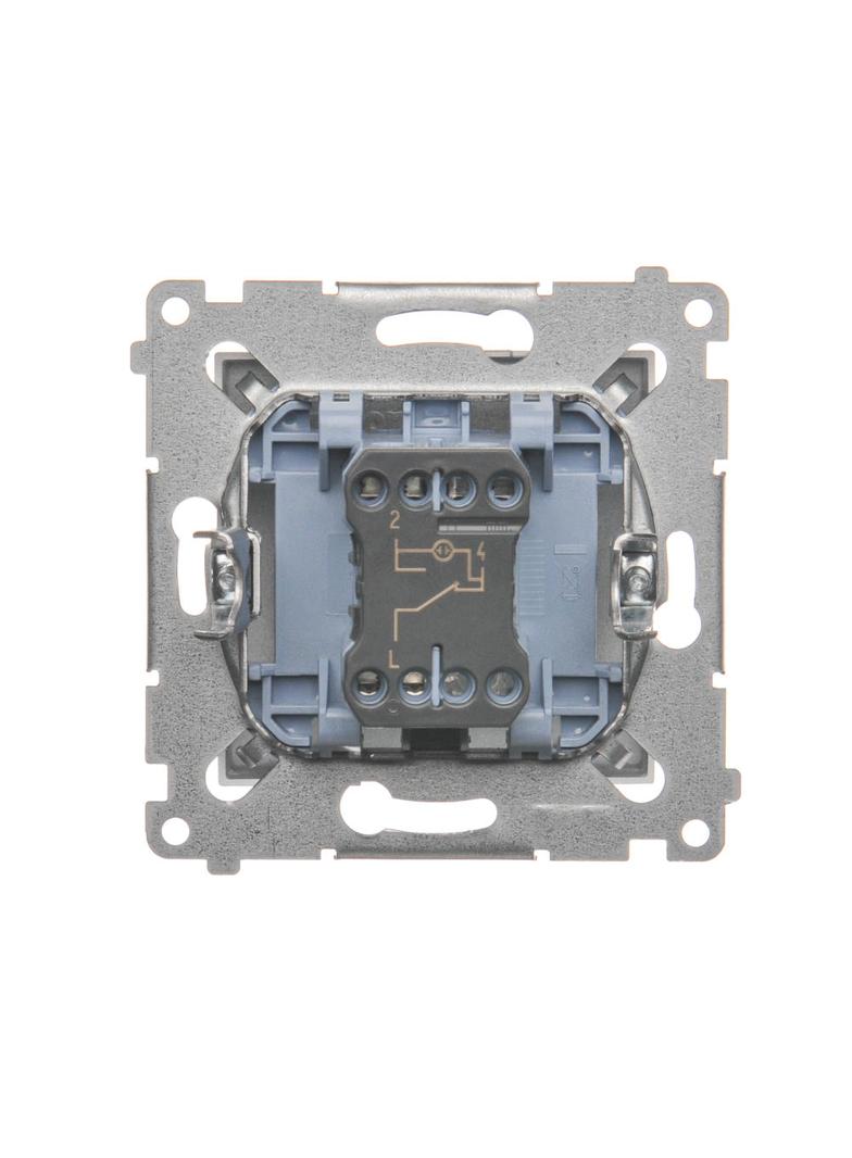 Simon 54 Łącznik schodowy z podświetleniem LED 16A 250V zaciski śrubowe srebrny mat DW6AL.01/43 KONTAKT