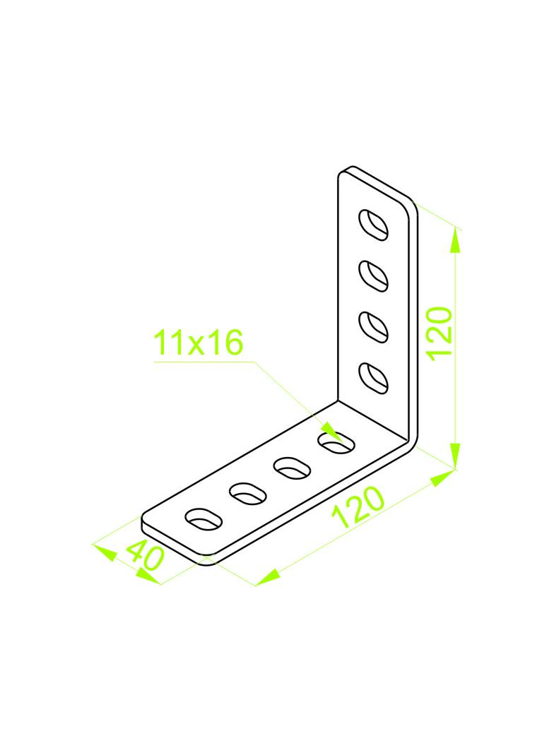 LCTV3 Łącznik 90° ceownika 5,0 mm