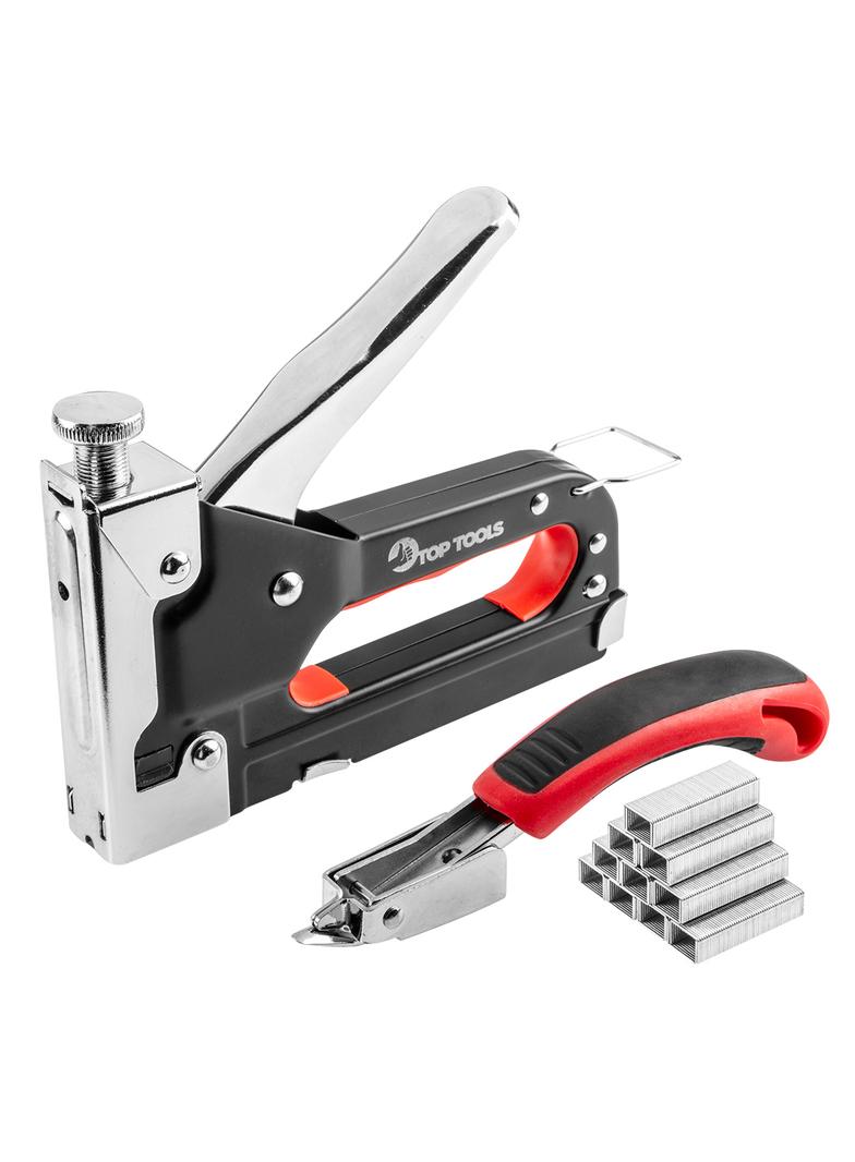 Zszywacz tapicerski 6-8 mm, zszywki J, wyciągacz do zszywek