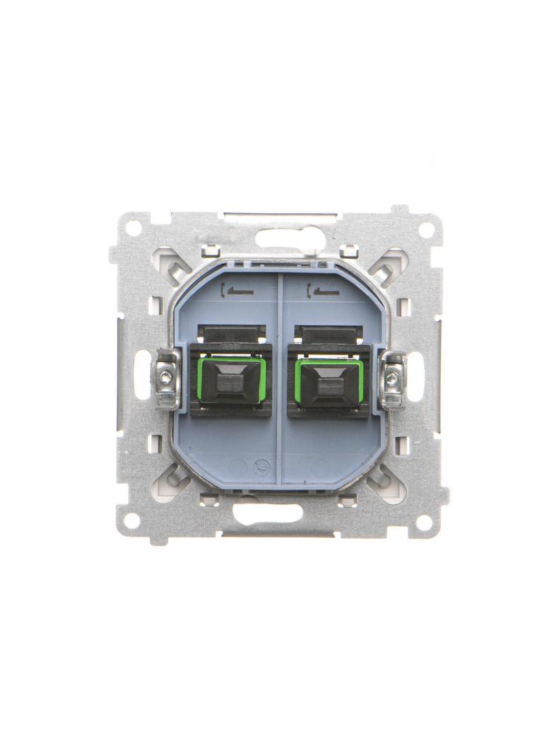 Simon 55 Gniazdo światłowodowe / optyczne podwójne SC/APC Biały mat