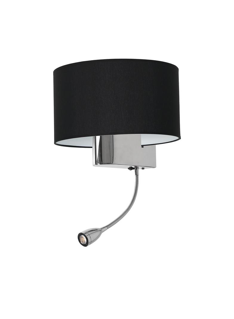 Milagro kinkiet Casino E27 + LED 1W 4000K czarny/chrom ML6378