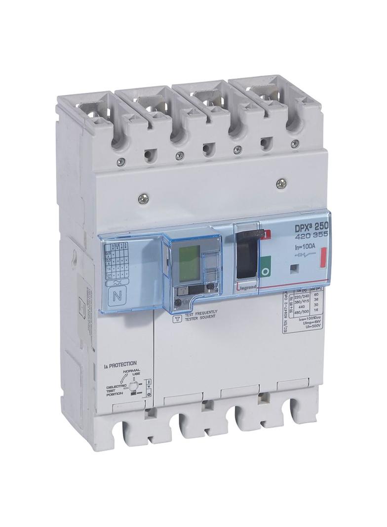 Wyłącznik DPX3 250 El Z Zab. R-Pr. 4P 100A 36kA 420355 LEGRAND