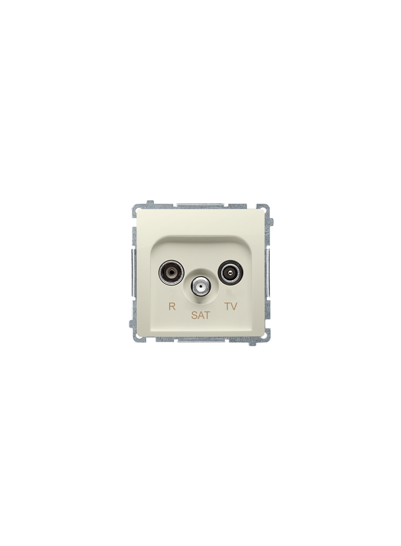 Simon Basic Gniazdo antenowe R-TV-SAT końcowe beż *Może być użyte jako gniazdo zakończeniowe do gnia