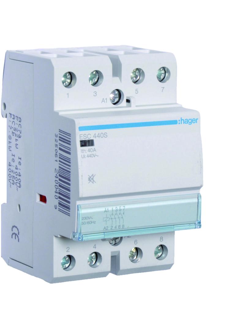 Stycznik modułowy cichy 230V AC 4Z 40A AC-7A B ESC440S HAGER