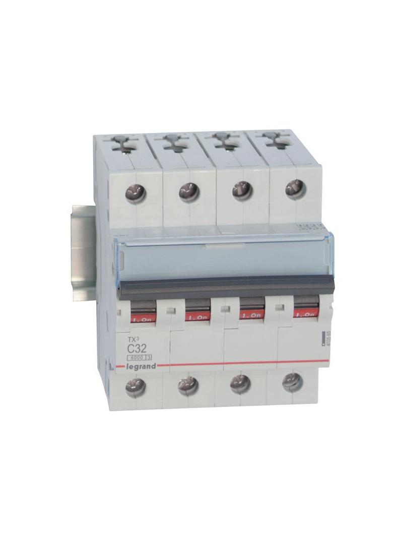 WYŁĄCZNIK NADPRĄDOWY S 304 4P C 32A 6000A SERII TX3, Legrand