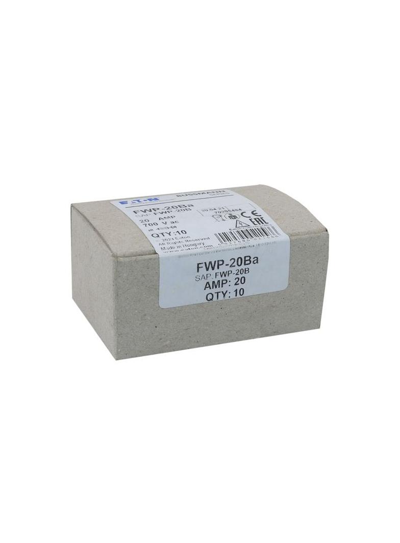 20AMP 700V AC SEMI-COND FUSE Wkładka szybka 20A AC 700V DC 700V 15x73 mm aR UL FWP-20B EATON