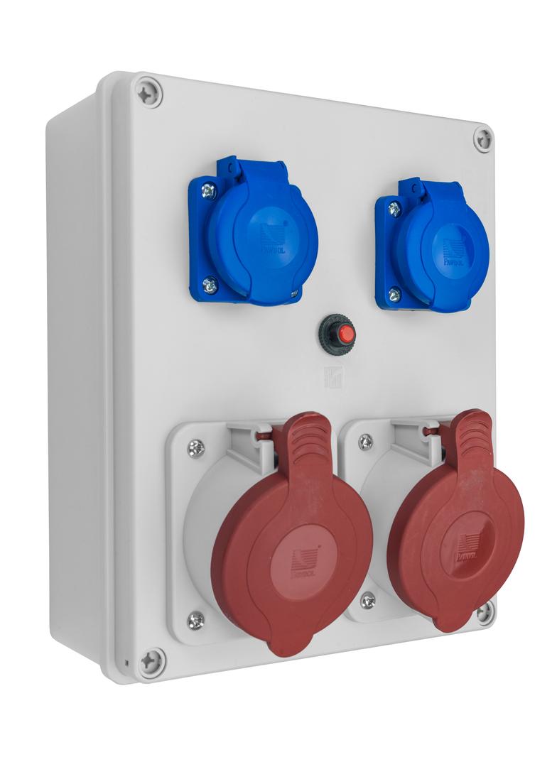 Rozdzielnica zasilająca R-BOX 2X32/5+2x2p+z