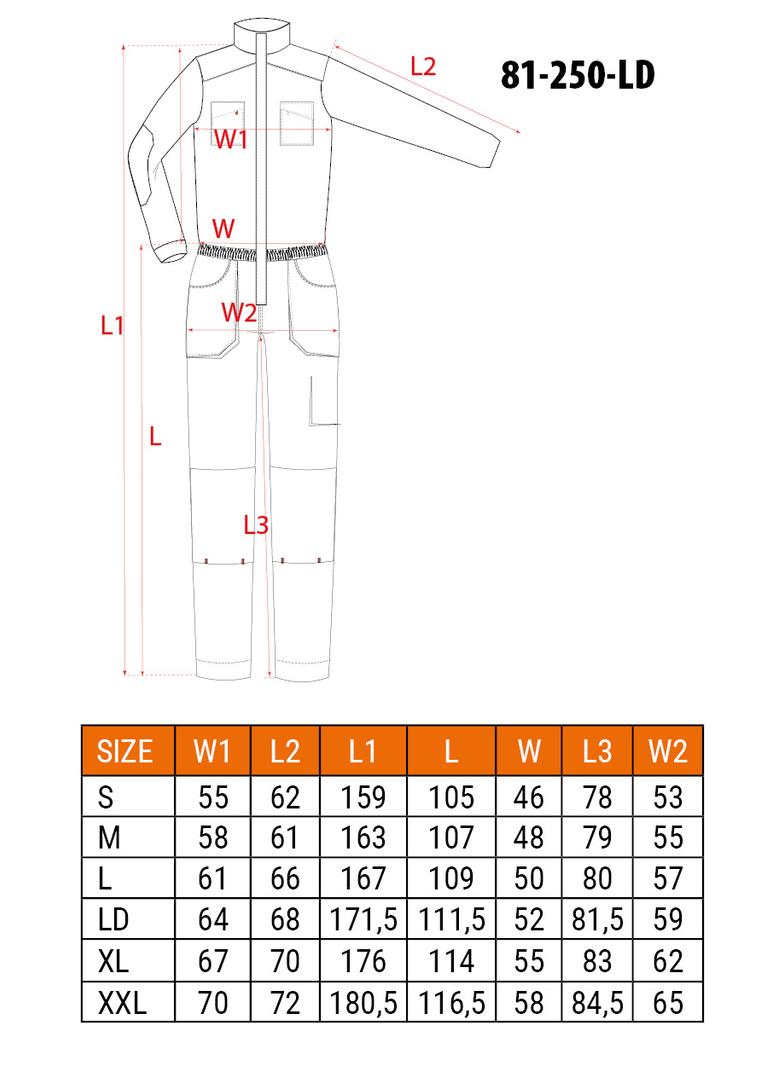 Kombinezon roboczy, rozmiar LD/54
