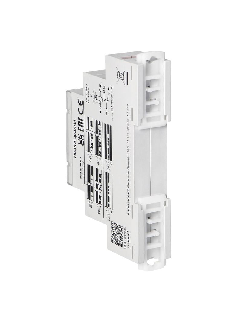 Przekaźnik czasowy 10 funkcji 230VAC OR-PRE-454/230 ORNO
