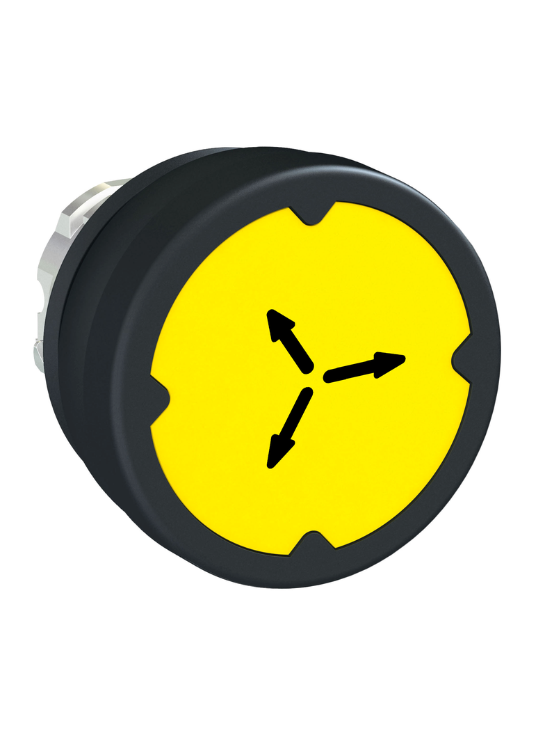 Harmony XB4 Przycisk płaski do pracy w trudnych warunkach O22 żółty metalowy okrągły ZB4BC58009RA