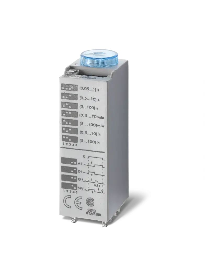 Przekaźnik czasowy do gniazd 3 P; 10A; 12V AC/DC; AI, DI, SW, GI