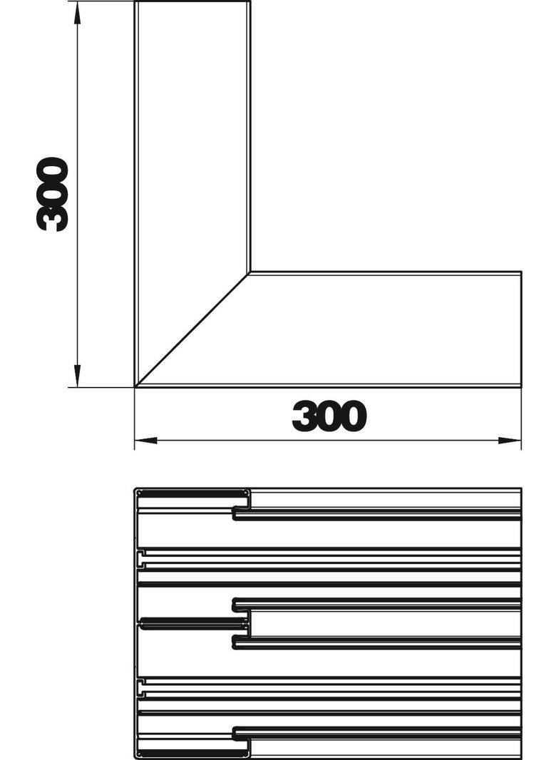 GA-DI90210RW, Naroże wewnętrzne 2-komorowe