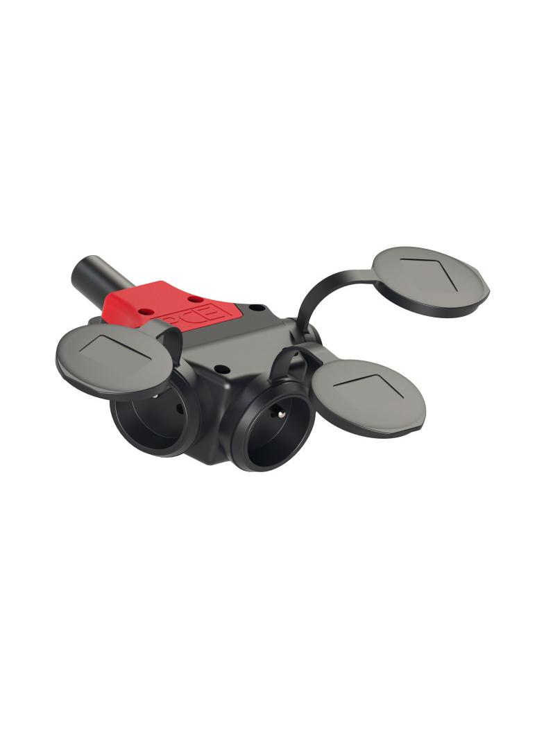 ROZGAŁ.POTROJ.GUMA Z ZATYCZKĄ 16A IP44