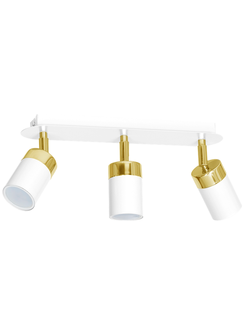 Milagro plafon (reflektorki) Jocker /Gold  3xGU10 biało/złoty MLP6130