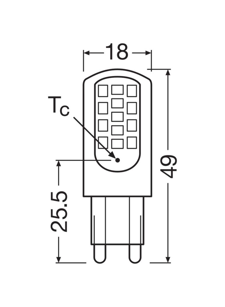 LED PIN40 CL 4,2W 840 230V G9 LEDVANCE