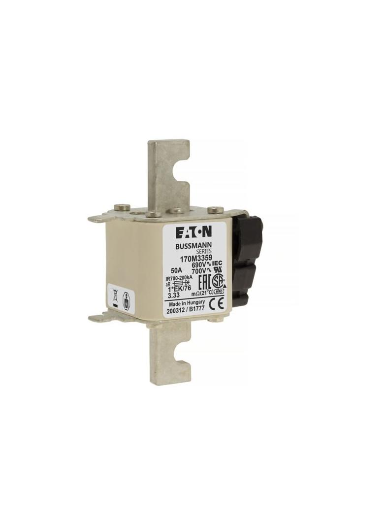 FUSE 50A 690V 1*EK/76 AR UC Wkładka szybka 50A AC 690V rozmiar 1 45x59x102 mm aR IE 170M3359 EATON