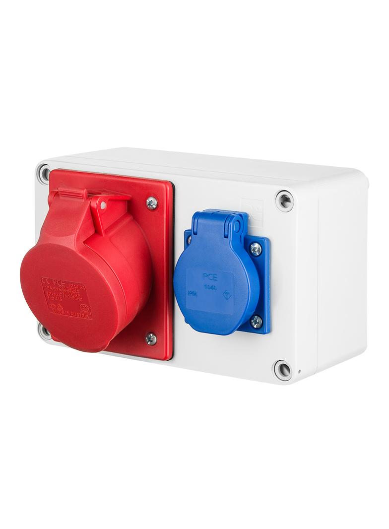 RS 2P+Z, 3P+N+Z 32A  IP 44 szara