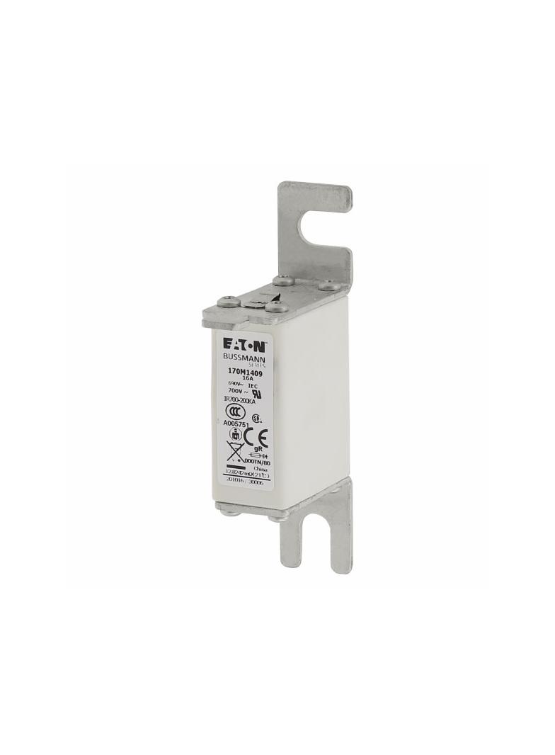 16A 690V gR 000TN/80 TYPE T IND. FUSE Wkładka szybka 16A AC 690V DIN 000 21x40x100 mm gR, 170M1409 E