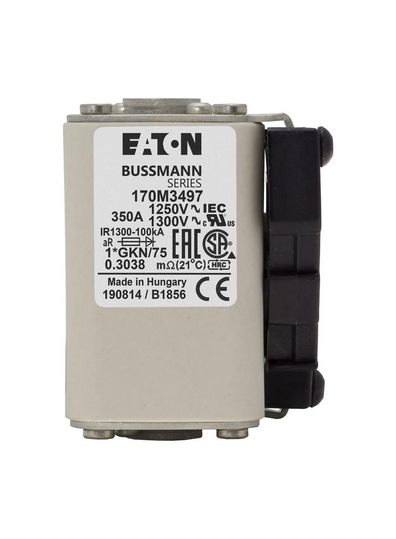 FUSE 350A 1100V 1*GKN/75 AR CU Wkładka szybka 350A AC 1250V rozmiar 1 45x59x81 mm aR 170M3497 EATON