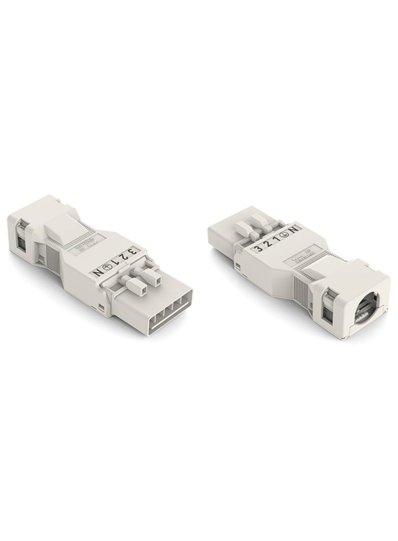 wtyk 5-biegunowy z obudową odciążającą przewody