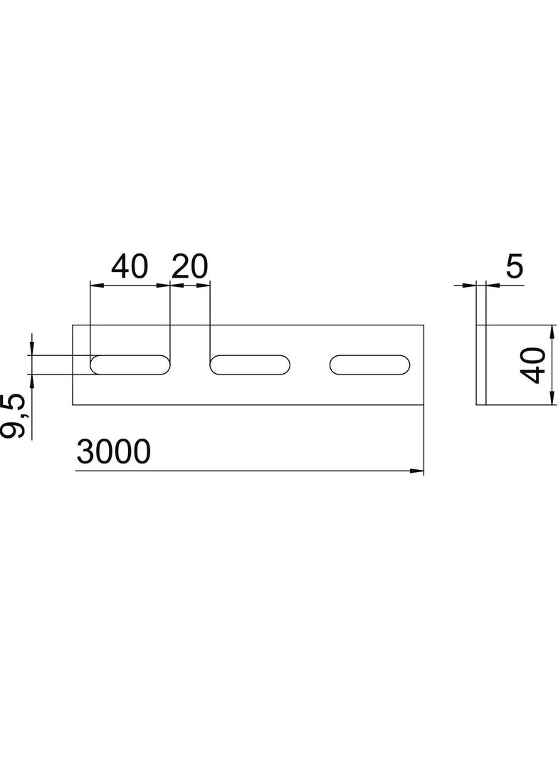PROFIL 40X5 PERFOROW.3M FT